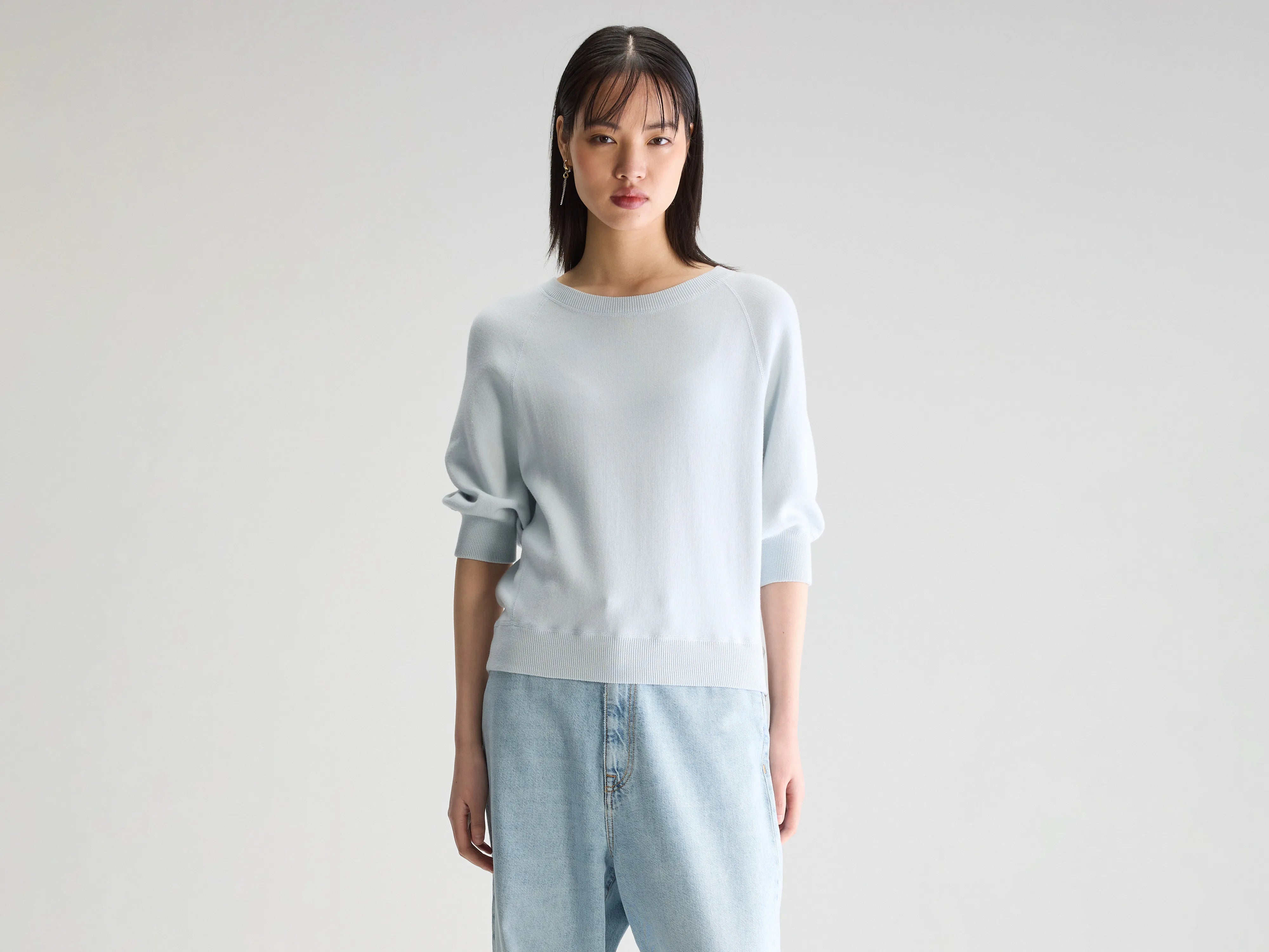 Anglet crewneck sweater (251 / W / OASIS) Print Jacquard Patchwork