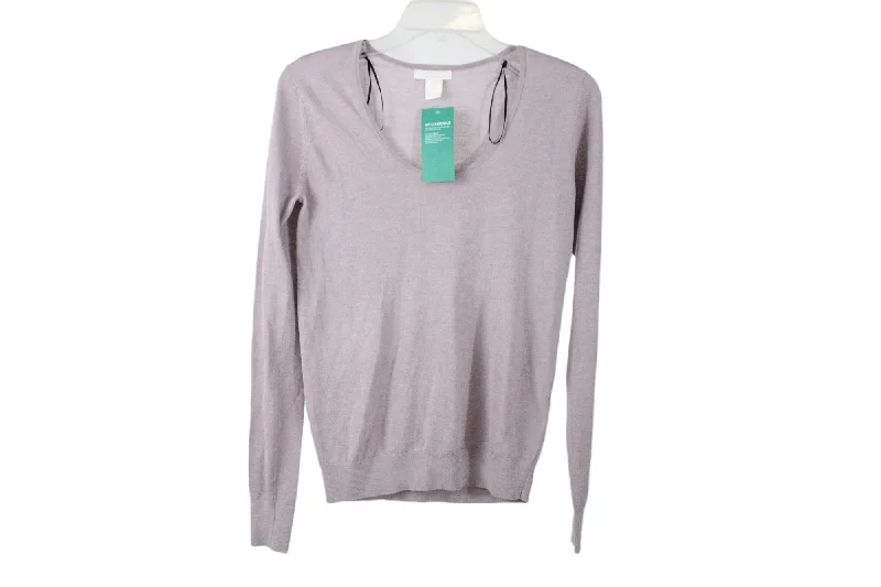 NEW H&M Purple Sweater | XS Mesh Blend Leather Blend Suede Blend