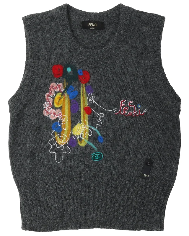 Knit Sweater Vest Stretchy Elastic Breathable