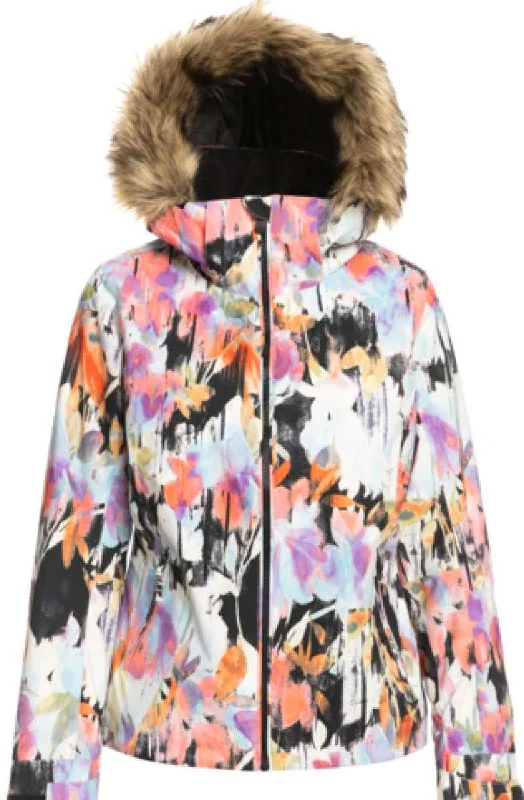 Roxy Women's Jet Ski Insulated Jacket 2023 Print Jacket Jacquard Jacket Patchwork Jacket