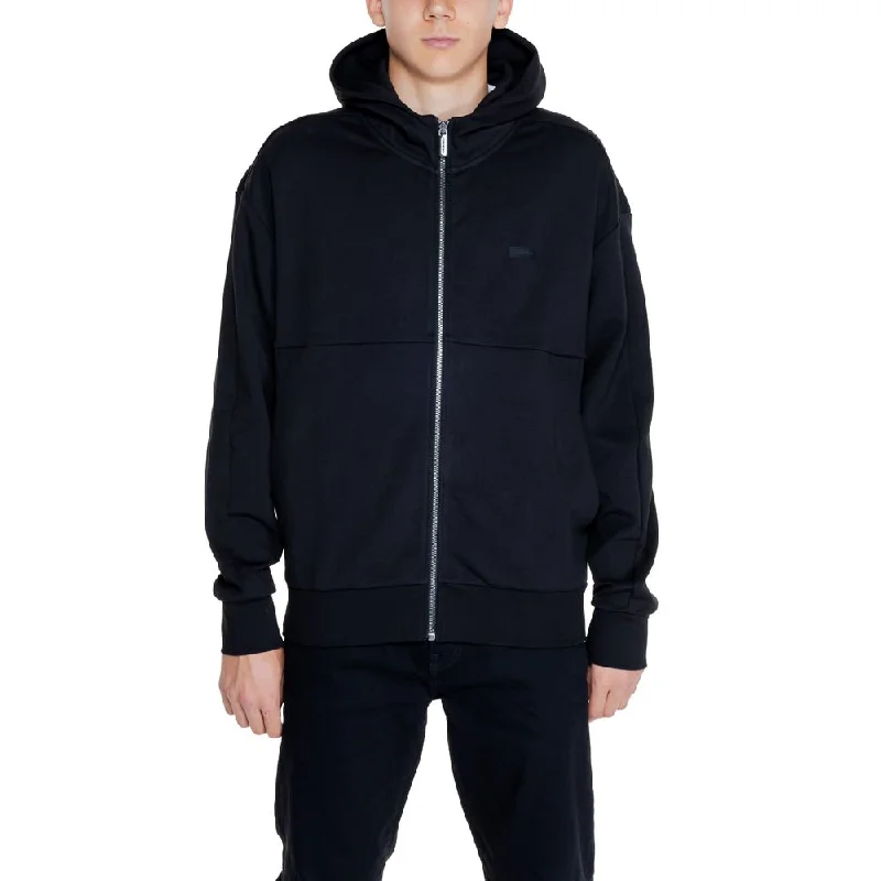 Black Cotton Sweater Elasticated Padded Insulated
