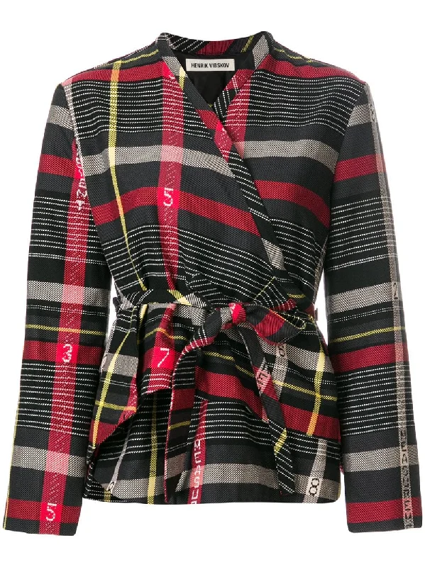 Grace checked wrap blazer Women's Radiation Jacket