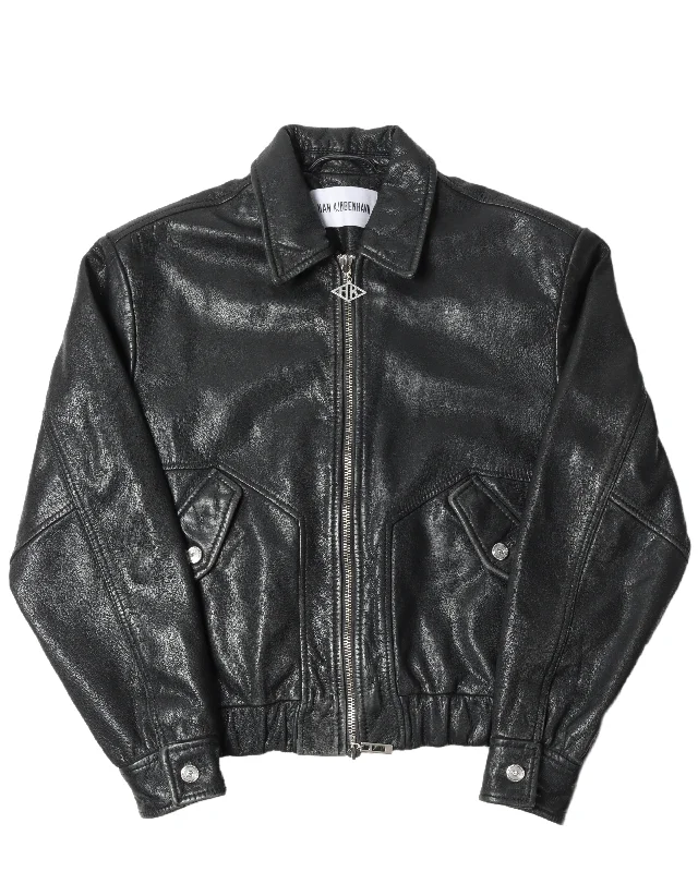 Goat Leather Bomber Jacket Mesh Jacket Canvas Jacket Denim Jacket