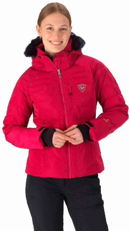 Rossignol Women's Rapide Pearly Insulated Jacket 2022-2023 Stand-Up Collar Roll-Neck Collar Turtle Neck