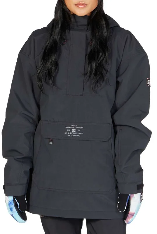DC Women's Savvy Anorak Jacket 2023 One-Shoulder Jacket Off-the-Shoulder Jacket Asymmetrical Jacket
