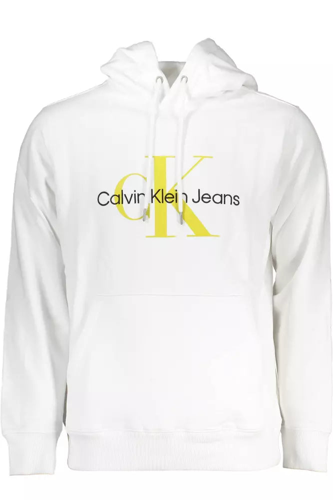 White Cotton Men Sweater Soft Cozy Warm
