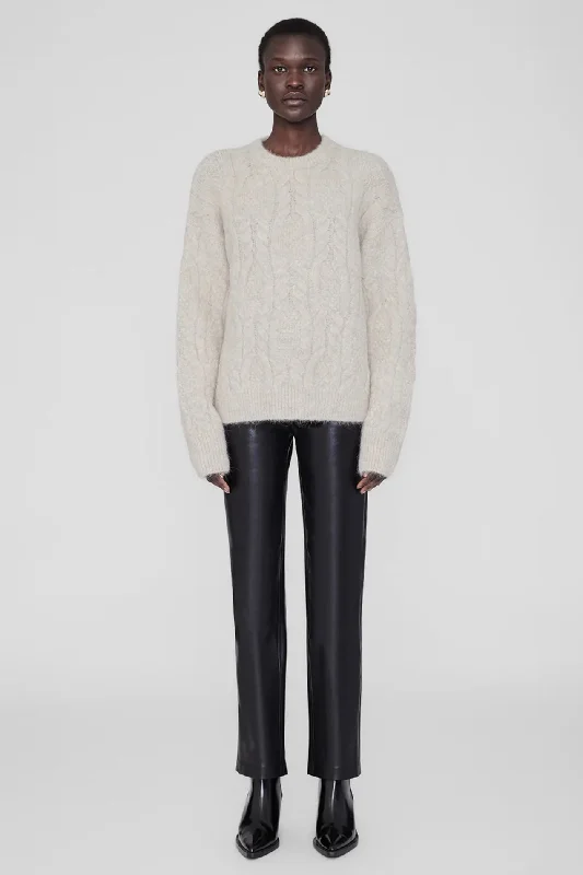 Anine Bing - Marisol Sweater (Light Oat) Soft Cozy Warm