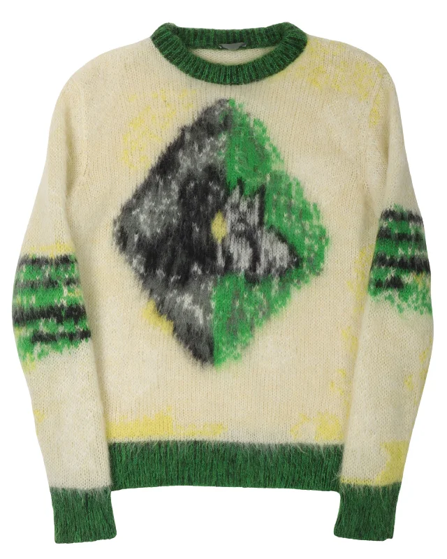 Dog Mohair Sweater Terry Terry Cloth Terry Knit
