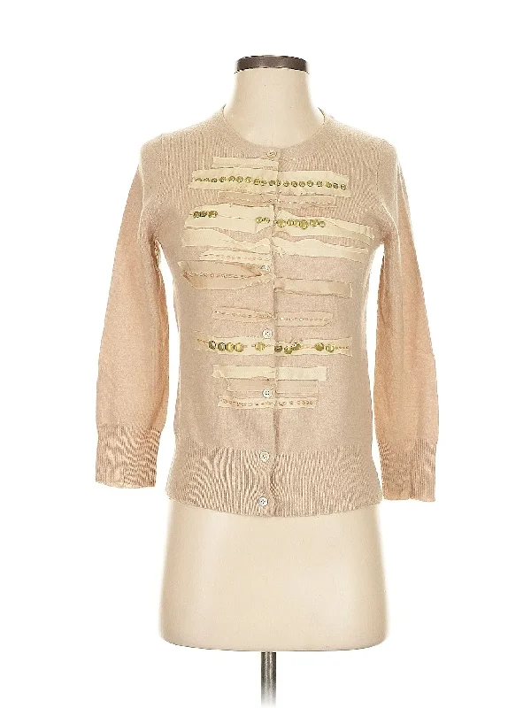 Wool Cardigan Real Fur Shearling Chenille