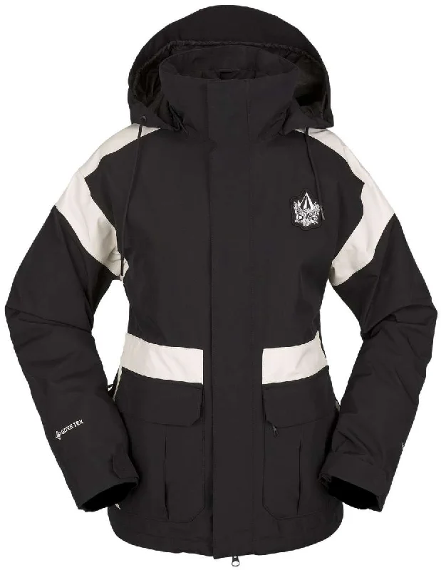 Volcom Women's Melancon GORE-TEX Jacket 2023 Ribbed Jacket Pleated Jacket Ruffled Jacket