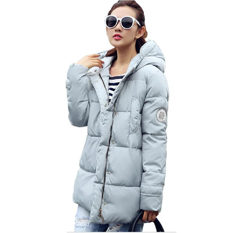 Wadded Jacket Female Women's Jacket Down Cotton Hooded Coat Slim Parkas Ladies Jackets And Coats Plus Size XXL Trendy Fashion Parka Jacket