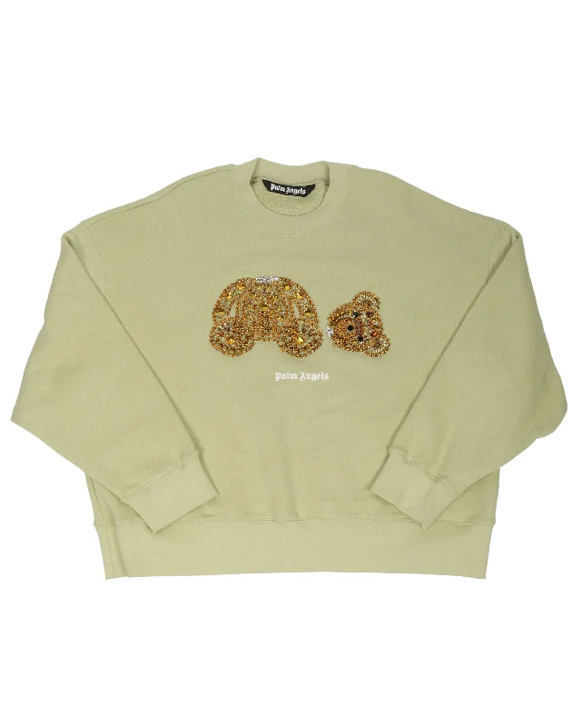 Crystal Teddy Bear Sweater Elasticated Padded Insulated