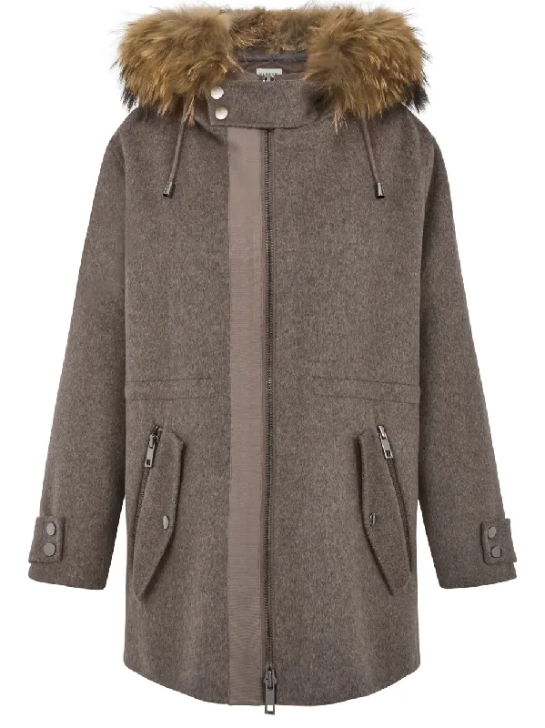 Pileak wool parka Cozy Faux Fur Parka