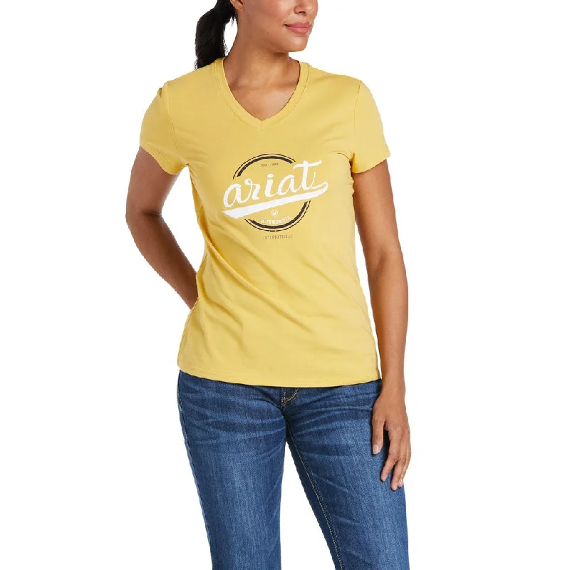 Ariat Womens Authentic Logo T-shirt - Local Honey Chenille Fabric Brocade Fabric Lace Fabric Ariat Womens Authentic Logo T-shirt - Local Honey Chenille Fabric Brocade Fabric Lace Fabric