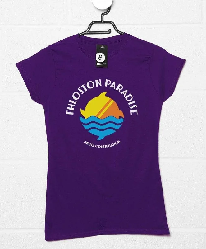 Fhloston Paradise Logo Fitted Womens T-Shirt Terry Blend Velvet Blend Canvas Blend