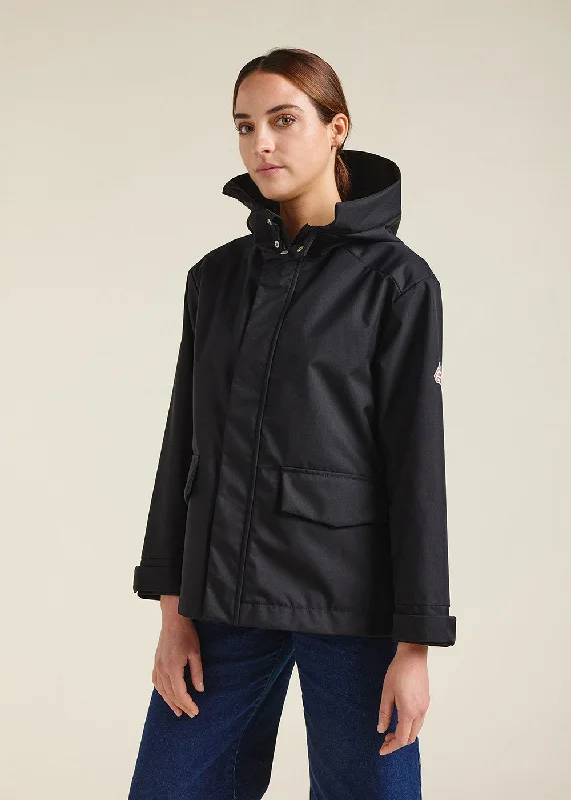Parka courte impérmeable femme Pyrenex Cindy Black Padded Longline Parka Coat