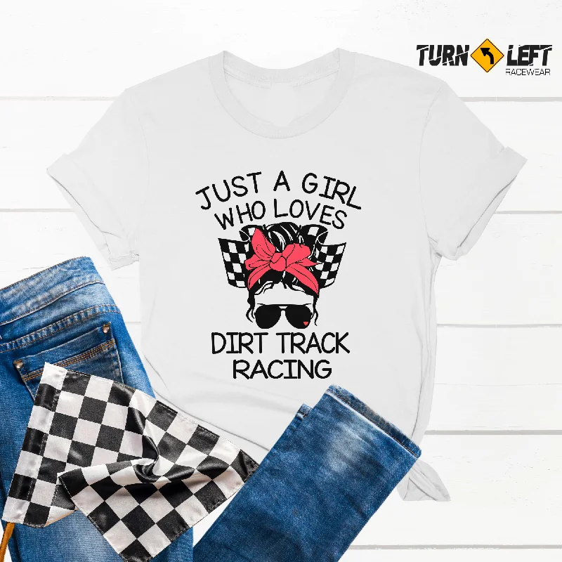 Just A Girl Who Love Dirt Track Racing Messy Bun T-Shirt Rayon Fabric Velvet Fabric Corduroy Fabric Just A Girl Who Love Dirt Track Racing Messy Bun T-Shirt Rayon Fabric Velvet Fabric Corduroy Fabric