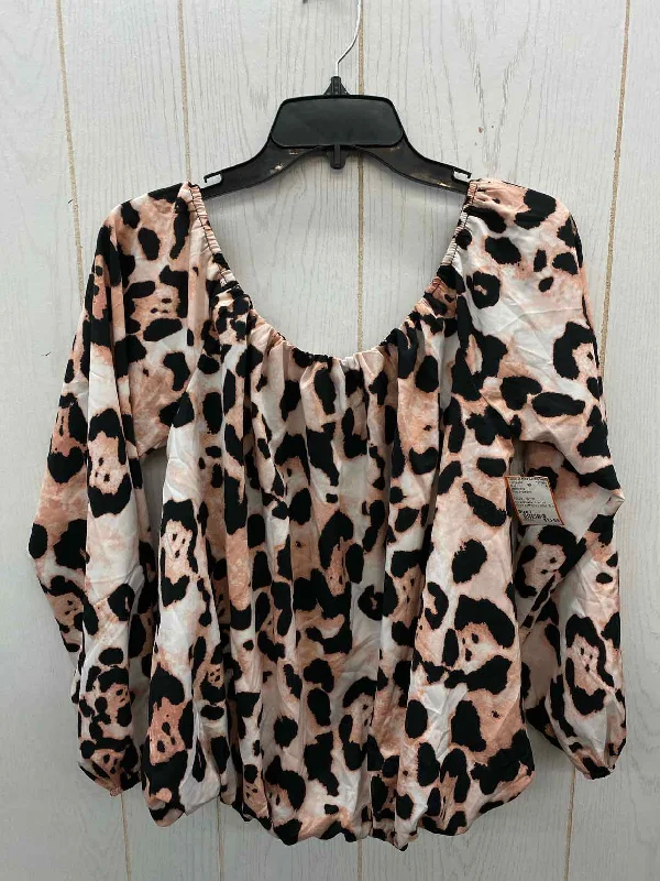Main Strip Pink Womens Size L Shirt Satin Blend Silk Blend Wool Blend