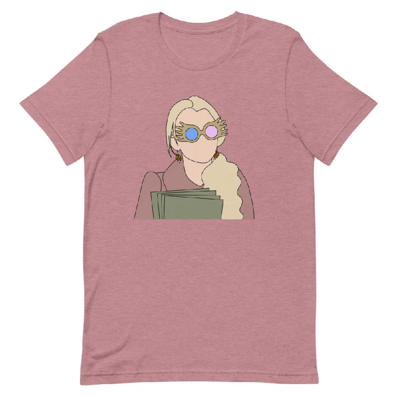 Spectacles Girl Short-Sleeve Unisex T-Shirt Solid Color Striped Floral