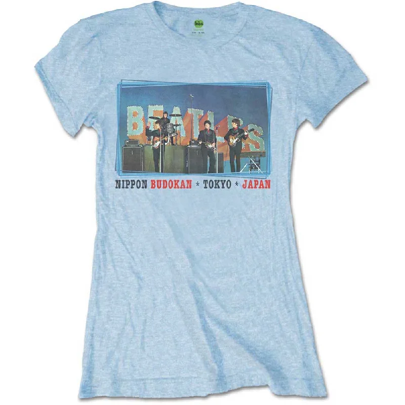 The Beatles Nippon Budokan Ladies T-Shirt Terry Blend Velvet Blend Canvas Blend