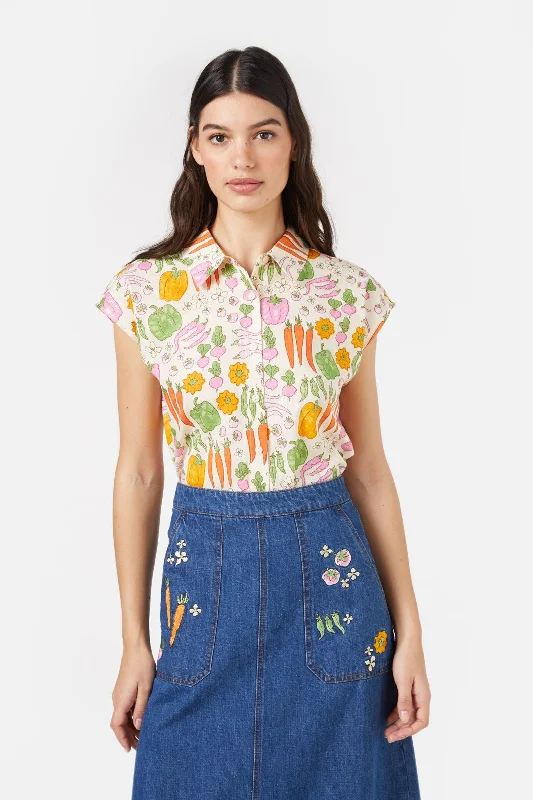 Veggie Patch Shirt Collared Crew Neck Turtle Neck