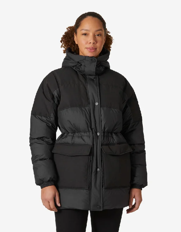 W ESCAPE DOWN PARKA, Black Softshell Outdoor Parka Jacket