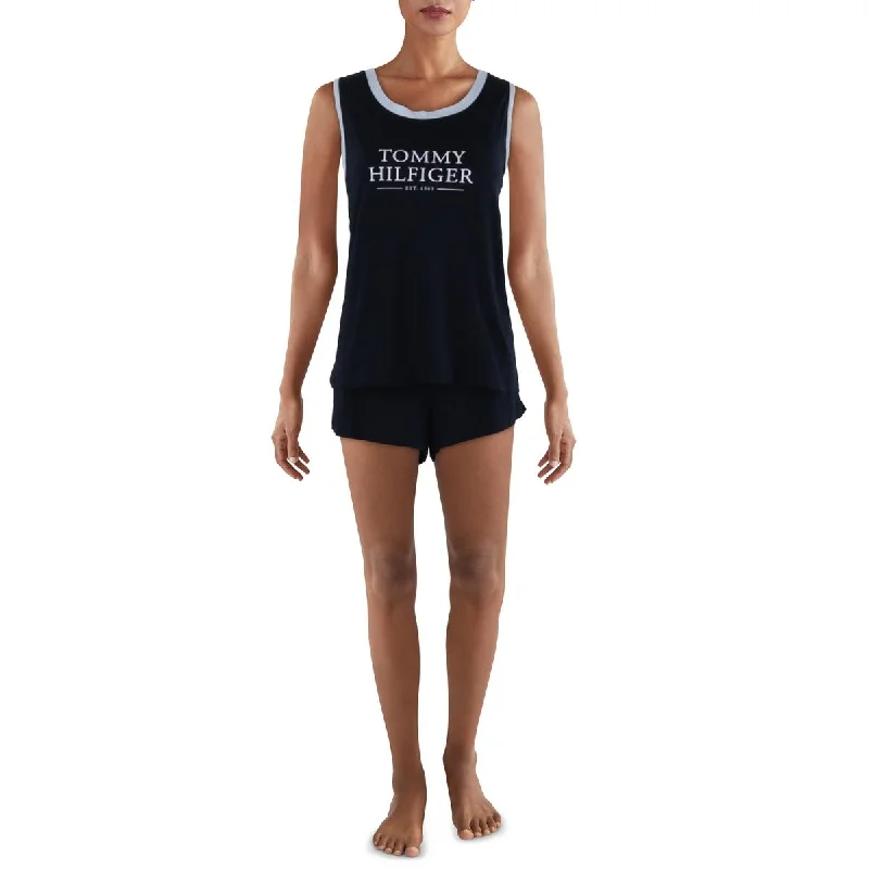 Tommy Hilfiger Womens Cotton Tank Top Short Set boho tank top