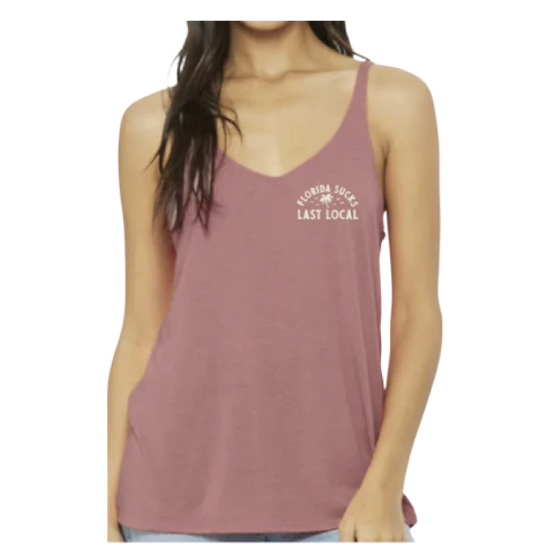 Last Local Florida Sucks Tank - Mauve cherry red tank
