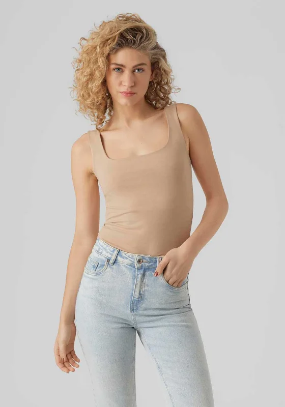 Vero Moda Ola Tank Top, Navy Humus seamless tank top
