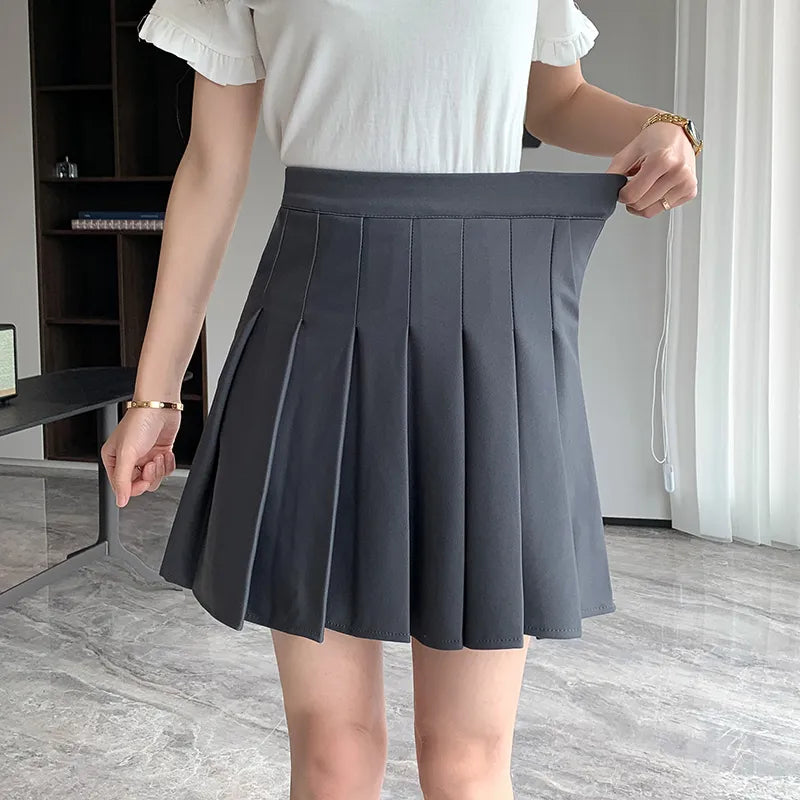 DressBetty - Korean Black Gray Pleated Summer Mini Skirt Tunics Chic fashionable